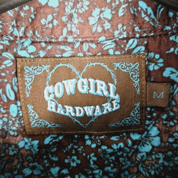 COWGIRL HARDWARE | floral embroidered snap cowboy western long sleeve shirt - Picture 8 of 10